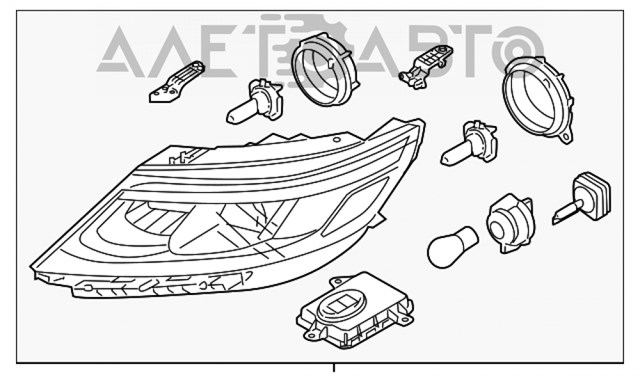 921011U500 Hyundai/Kia Фара дальнього світла в зборі