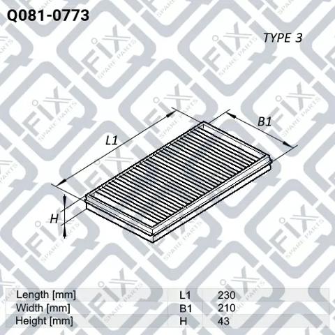 Елемент повітряного фільтра Q-fix Q0810773 ціна, від 5.10 USD