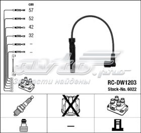 RCDW1203 NGK Проводи високовольтні