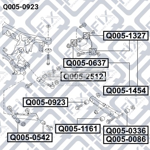 Q0050923 Q-fix Сайлентблок задньої тяги