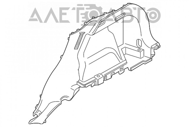 KB7W68850A02 Mazda Облицювання багажного відсіку, праве