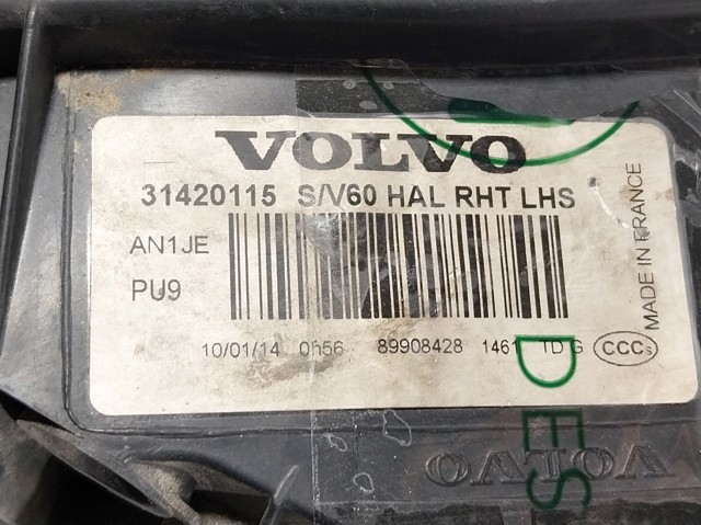 Фари Volvo 31420115 ціна, від 241.27 USD