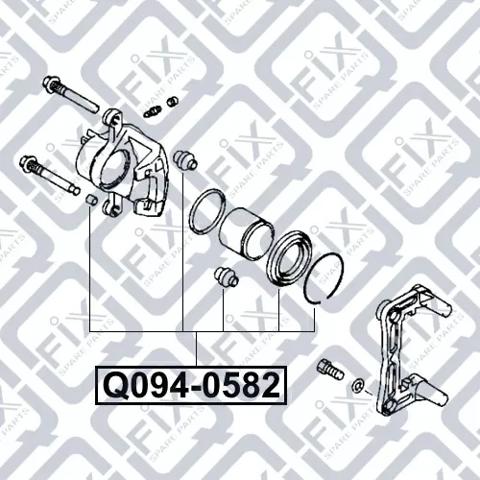 Ремкомплект супорту гальмівного заднього Q-fix Q0940582 ціна, від 5.38 USD