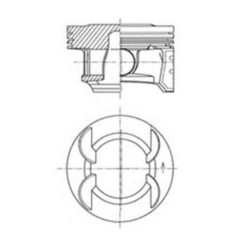 Поршень в комплекті на 1 циліндр, STD OPEL 623591