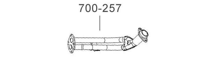 700257 Bosal Труба приймальна (штани) глушника, передня