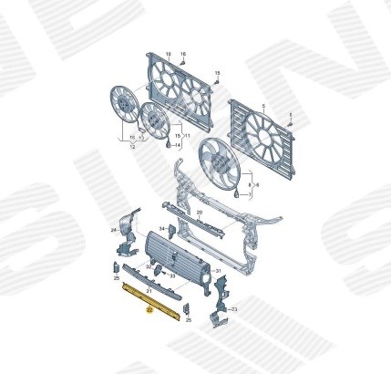Повітропровід (дефлектор) радіатора, нижній Signeda PAD99180AO ціна, від 30.40 USD