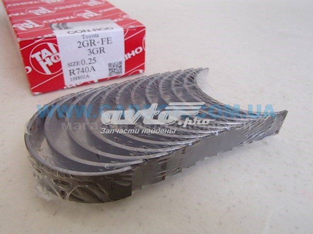 R740A025 Taiho Вкладиші коленвала, шатунні, комплект, 1-й ремонт (+0,25)