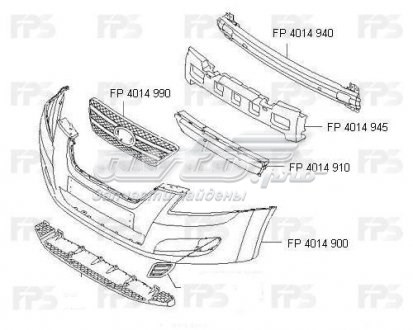 Облицювання радіатора FPS FP4014990 ціна, від 20.41 USD