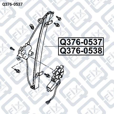 Склопідйомник з електродвигуном Q-fix Q3760537 ціна, від 72.97 USD