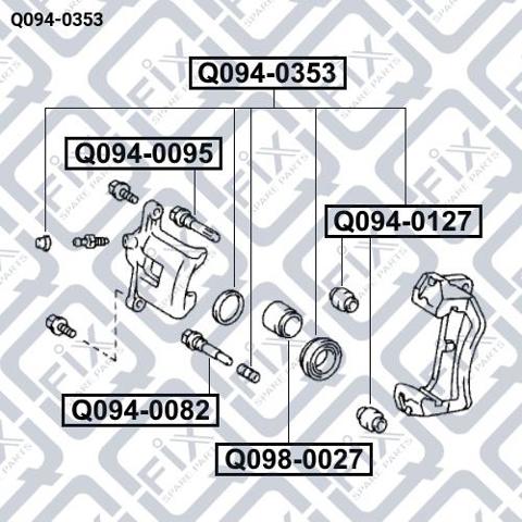 Купити Q0940353 Q-fix Супорт гальмівного, заднього