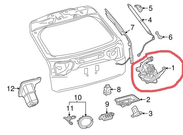 Замок дверей багажника Lexus RX 450H/350L/200T позашляховик (L25) (2015 - 2022) ціна, від 86.01 USD