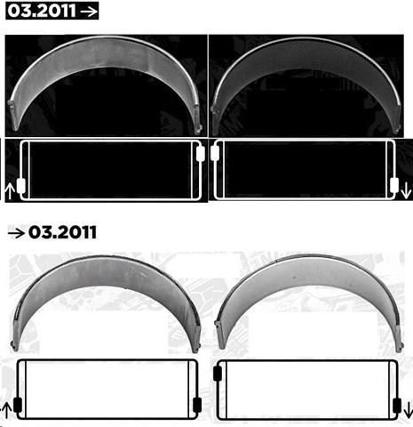 Купити 11247846019 BMW Вкладиші колінвала, корінні, комплект, 1-й ремонт (+0,25)