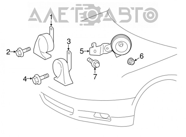 Сигнал звуковий (клаксон) 8652048030 Toyota