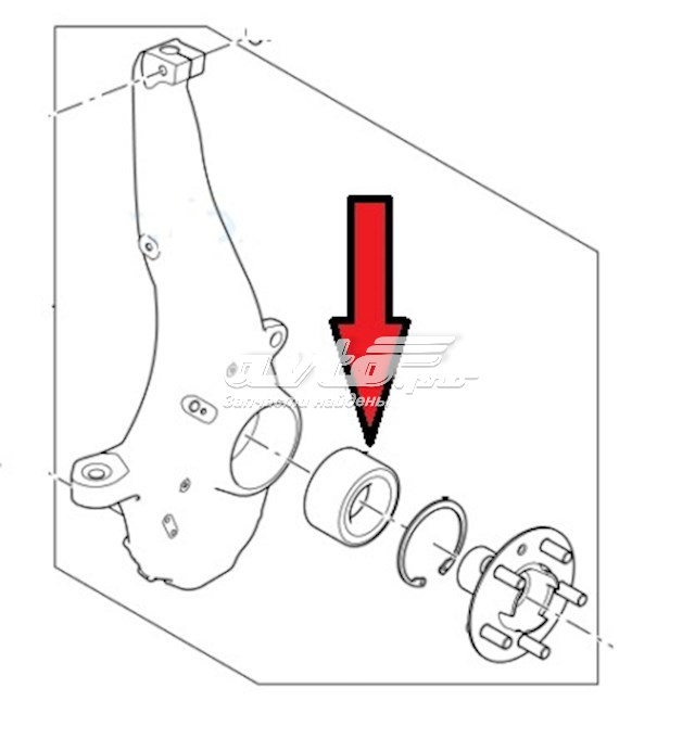 Підшипник маточини передньої LR077894 Land Rover