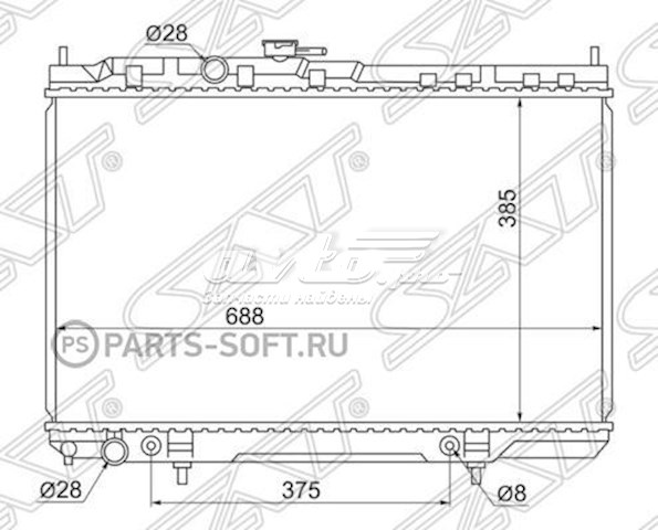 NS0001B10 SAT Радіатор охолодження двигуна