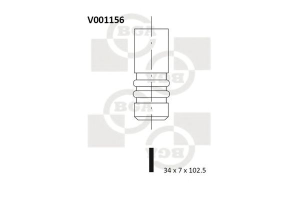 V001156 BGA клапан випускний