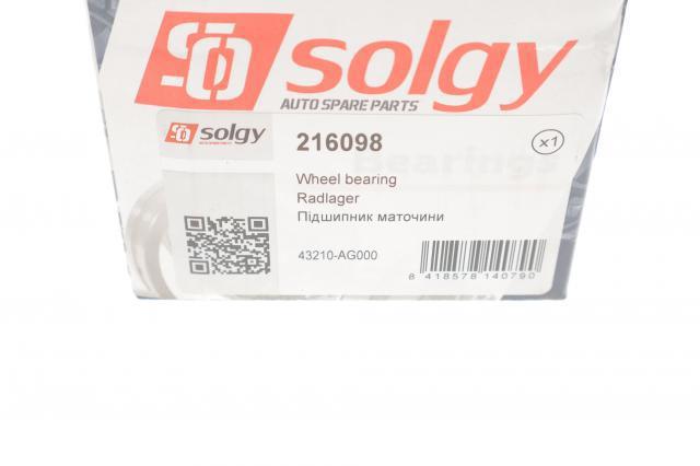 216098 Solgy Підшипник ступиці задньої