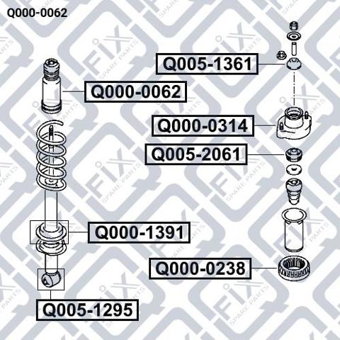 Купити Q0000062 Q-fix Відбійник заднього амортизатора