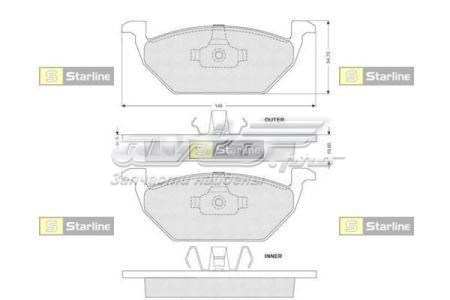 Передні тормозні колодки SBDS004S Starline