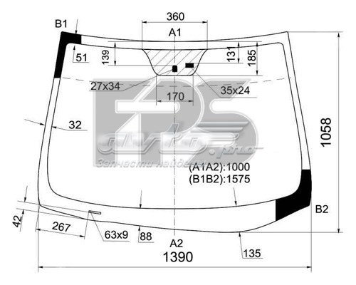 Скло лобове ST407355 Nordglass