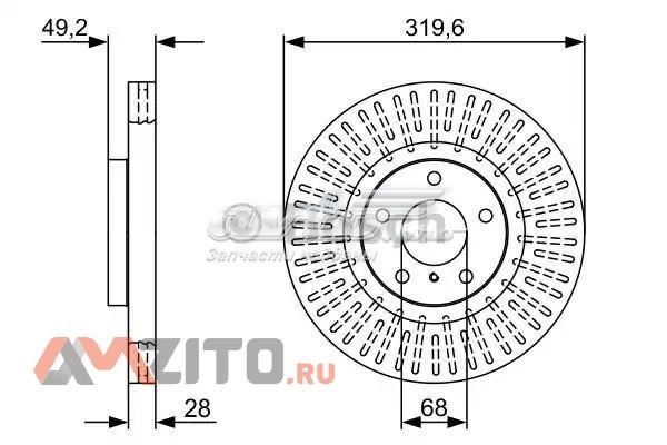 Купити 0986479V60 Bosch Ротор гальмівний