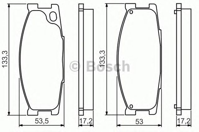 Колодки гальмівні передні, дискові 0986495130 Bosch