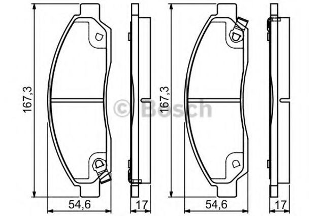 Передні тормозні колодки 986495159 Bosch
