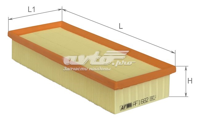 Купити AF1682 Alpha Filter Автомобільний фільтр повітря