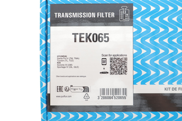 Фільтр коробки автомат Purflux TEK065 ціна, від 19.94 USD