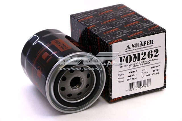 Масляний фільтр двигуна Shafer FOM262 ціна, від 3.27 USD