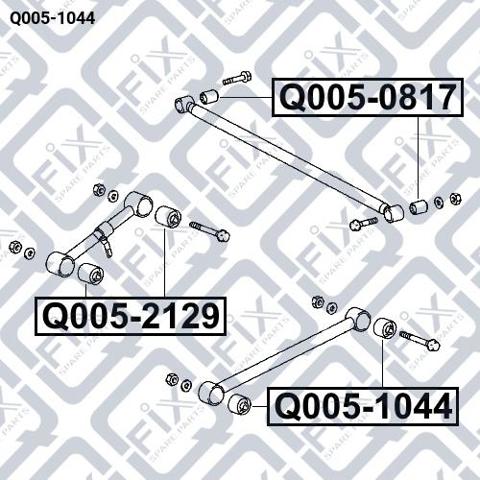 Сайлентблок заднього поздовжнього нижнього важеля Q0051044 Q-fix