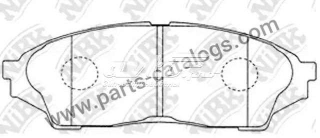 Колодки гальмівні передні, дискові PN1434 Nibk