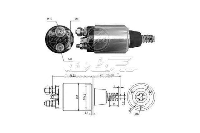 Реле втягуюче стартера BOSCH 2339402115