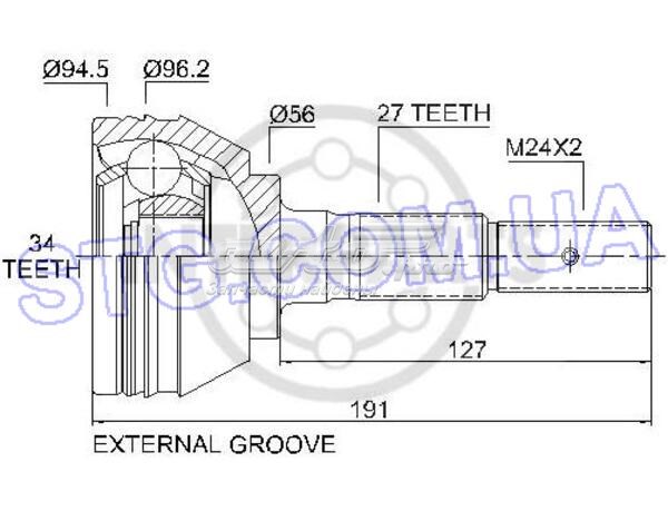 Купити GM100079 Interparts Шарнір приводу зовнішній