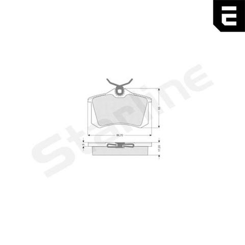 SBDS002S Starline Колодки гальмівні задні, дискові