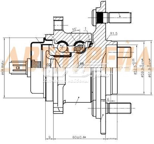 Купити 3DACF026F17CS Koyo Підшипник ступиці колеса