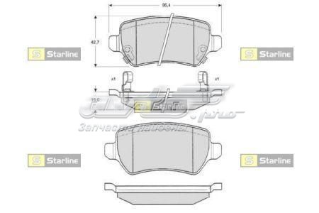 Задні гальмівні колодки Starline SBDS320 ціна, від 12.24 USD