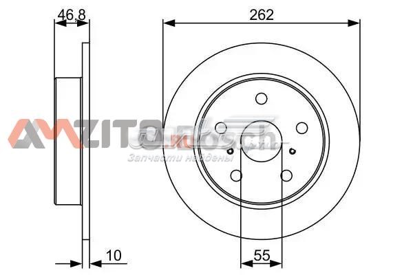Купити 0986479V55 Bosch Диск заднього гальма