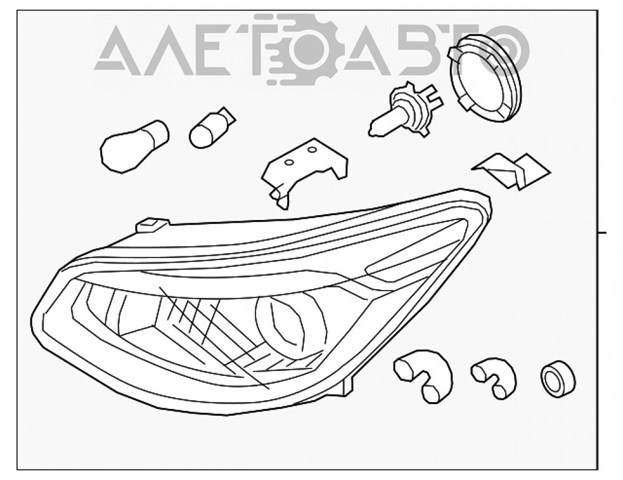 92101B2270 Hyundai/Kia Фара дальнього світла в зборі
