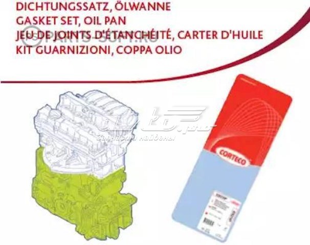 Комплект прокладок двигуна, нижній Corteco 427033P ціна, від 82.51 USD