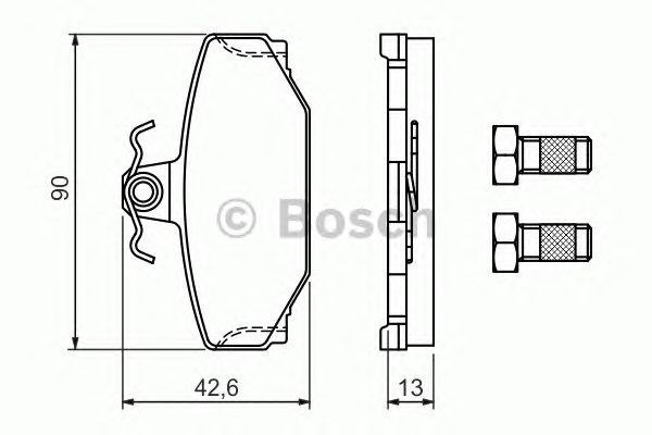 Задні дискові колодки Bosch 986460995