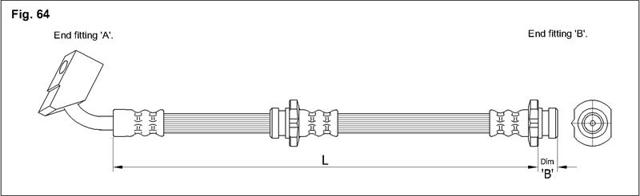 HABH1207 Starline Шланг гальмівний передній, правий