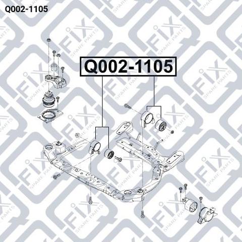 Опора двигуна задня Q-fix Q0021105