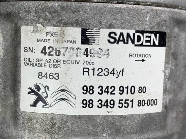 Купити 9834291080 Sanden Компресор кліматичної установки