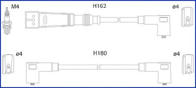 Дріт високовольтний, комплект 134784 Hitachi