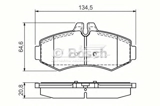 986494013 Bosch Передні гальмівні колодки