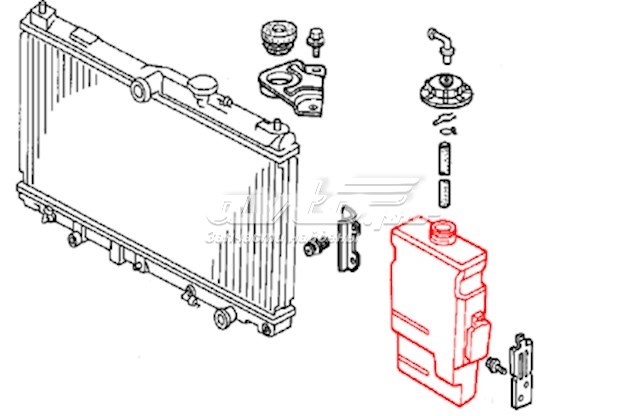 Бачок системи охолодження, розширювальний 19101P45G00 Honda