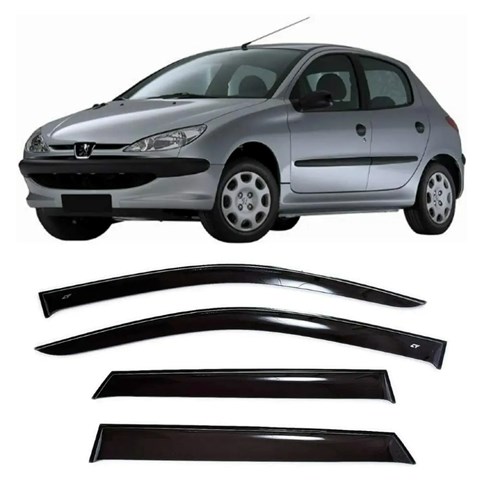  Дефлектор-обтікач (вітровики) на скло дверей, комплект 4 шт. Peugeot 206 