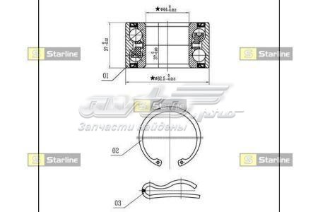 Підшипник ступиці SLO03423 Starline