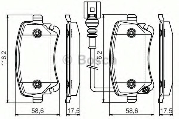 Купити 986495094 Bosch Задні колодки